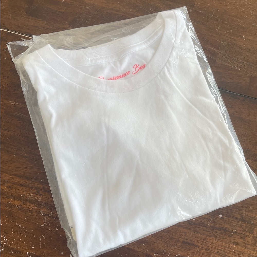 Galamatias Renaissance Boy Premium White Tee with Red Accents